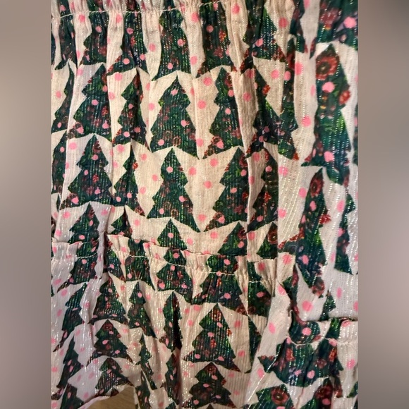 J. Crew CREWCUTS Pink Sparkle Christmas Tree Print Dress • 3 - Picture 4 of 5